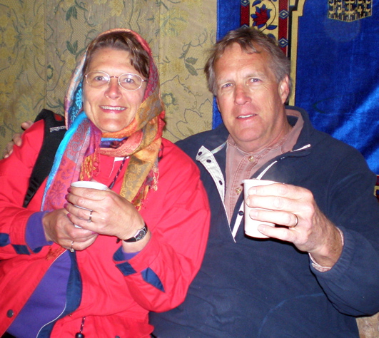 Early morning tea on Mt. Sinai