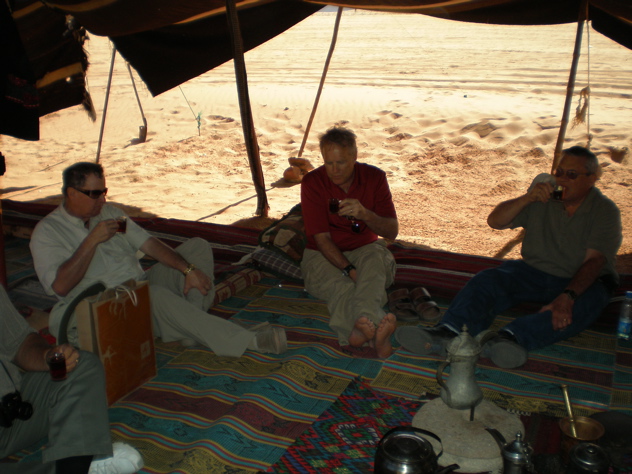 Tea in Bedouin tent Wadi Rum