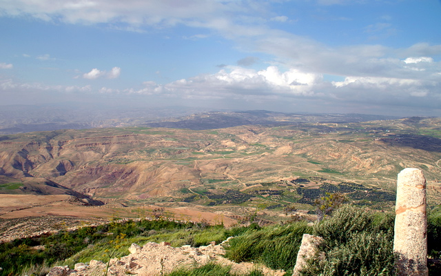 Mt. Nebo view into Israel