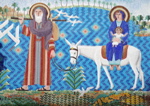 Mosiac of Mary and Joseph and Christ