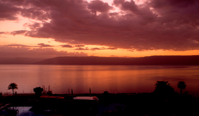 60-Sunrise on the Sea of Galilee