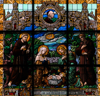 230-Stained glass window in St. Catherine's Church