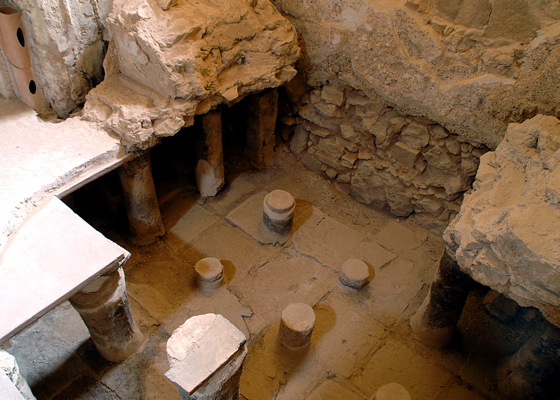 256-Ruins of the Bath House at Masada