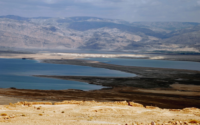 264-The Dead Sea and mountains of Jordan from Masada